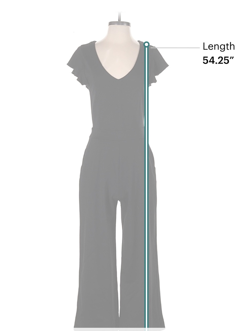 Evereve Black Midi Jumpsuit Dress with Ruffle Sleeves - Picture 7 of 7